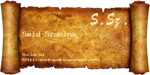 Smid Szabina névjegykártya