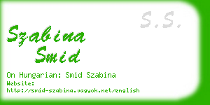 szabina smid business card